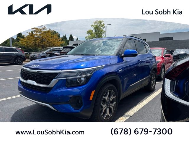 Neptune Blue 2023 Kia Seltos SUV / Crossover All-Wheel Drive Continuously Variable Transmission