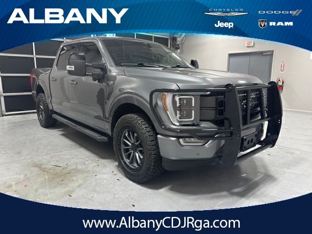Gray Metallic 2023 Ford F-150 Lariat SuperCrew 4WD Pickup Truck Four-Wheel Drive Automatic