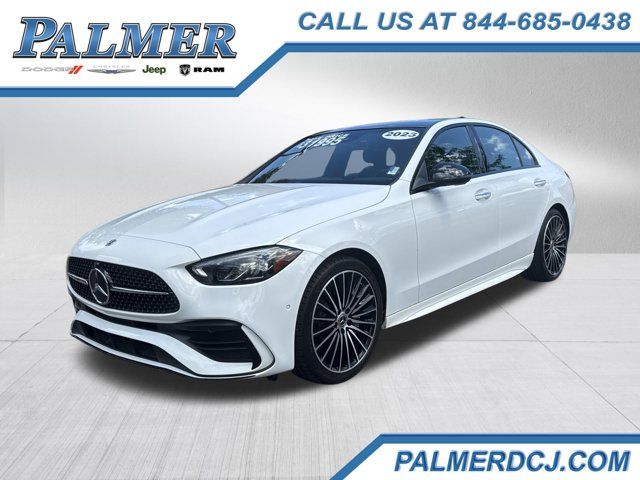 Polar White 2023 Mercedes-Benz C-Class Sedan Rear-Wheel Drive 9-Speed Automatic