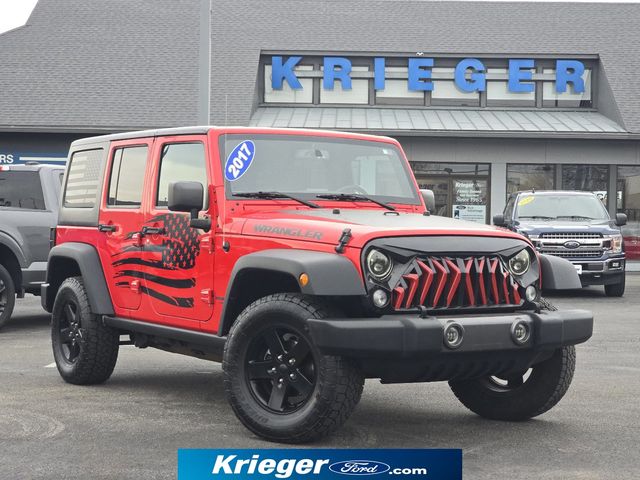 Firecracker Red Clearcoat 2017 Jeep Wrangler Unlimited Sport 4WD SUV / Crossover Four-Wheel Drive 5-Speed Automatic