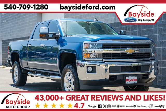 Deep Ocean Blue Metallic 2015 Chevrolet Silverado 2500HD LTZ Crew Cab 4WD Pickup Truck Four-Wheel Drive 6-Speed Automatic