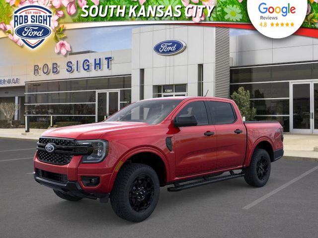 Ruby Red Metallic Tinted Clearcoat 2025 Ford Ranger XLT SuperCrew 4WD Pickup Truck Four-Wheel Drive Automatic
