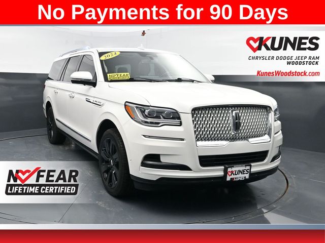 Pristine White Metallic Tri-Coat 2024 Lincoln Navigator SUV / Crossover Four-Wheel Drive Automatic