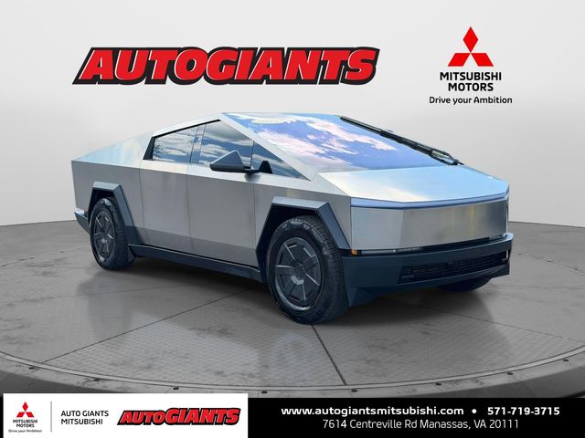 Gray (Ultra-Hard Stainless Steel) 2025 Tesla Cybertruck Crew Cab AWD Pickup Truck All-Wheel Drive 1-Speed Automatic