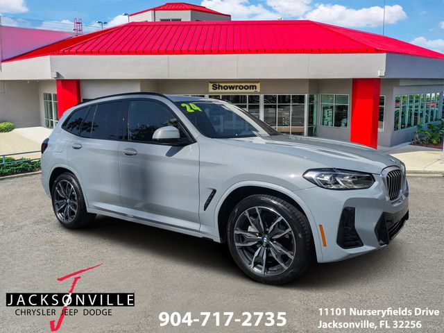 Gray Metallic 2024 BMW X3 SUV / Crossover Rear-Wheel Drive 8-Speed Automatic
