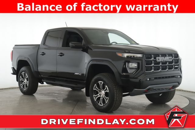 Black 2024 GMC Canyon AT4 Crew Cab 4WD Pickup Truck Four-Wheel Drive 8-Speed Automatic