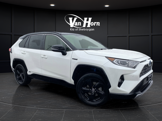 White 2020 Toyota RAV4 Hybrid XSE AWD SUV / Crossover All-Wheel Drive Continuously Variable Transmission