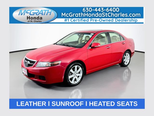 Milano Red 2004 Acura TSX Sedan Front-Wheel Drive 5-Speed Automatic