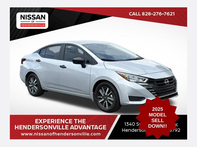 Brilliant Silver Metallic 2025 Nissan Versa Sedan Front-Wheel Drive Continuously Variable Transmission