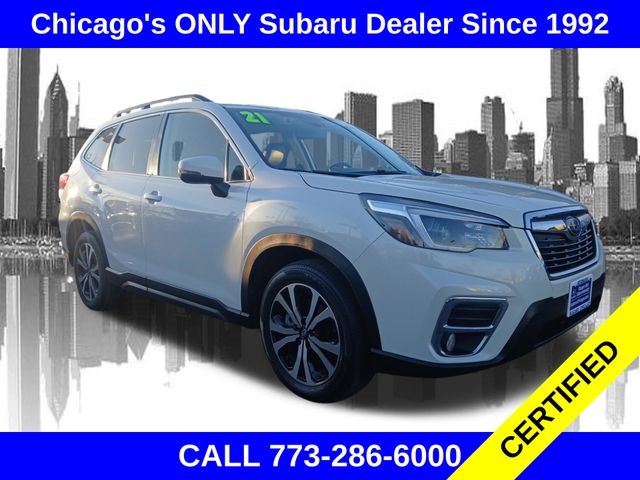 Crystal White Pearl 2021 Subaru Forester Limited Crossover AWD SUV / Crossover All-Wheel Drive Continuously Variable Transmission