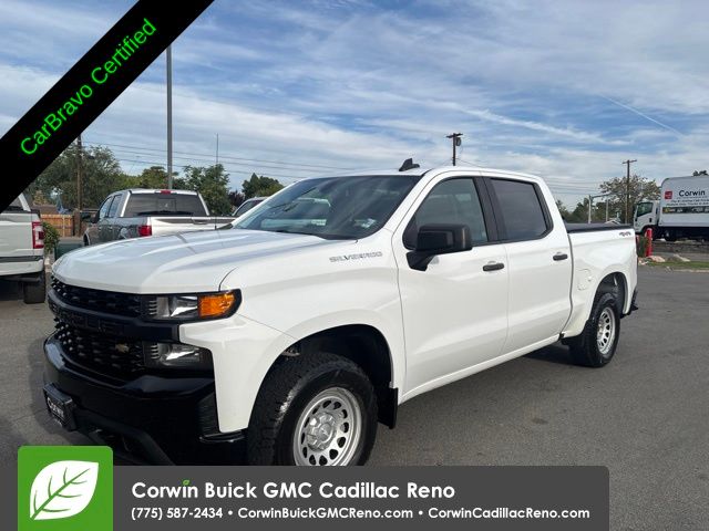 Summit White 2019 Chevrolet Silverado 1500 Pickup Truck Four-Wheel Drive 6-Speed Automatic Overdrive