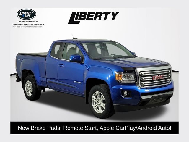 Marine Blue Metallic 2020 GMC Canyon SLE Extended Cab 4WD Pickup Truck Four-Wheel Drive Automatic