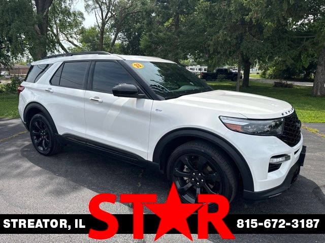 White Metallic 2023 Ford Explorer SUV / Crossover All-Wheel Drive Automatic