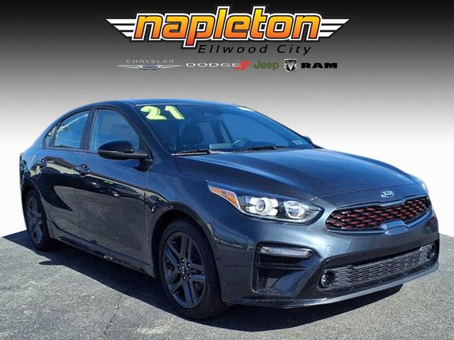 Gravity Gray 2021 Kia Forte GT Line FWD Sedan Front-Wheel Drive Continuously Variable Transmission