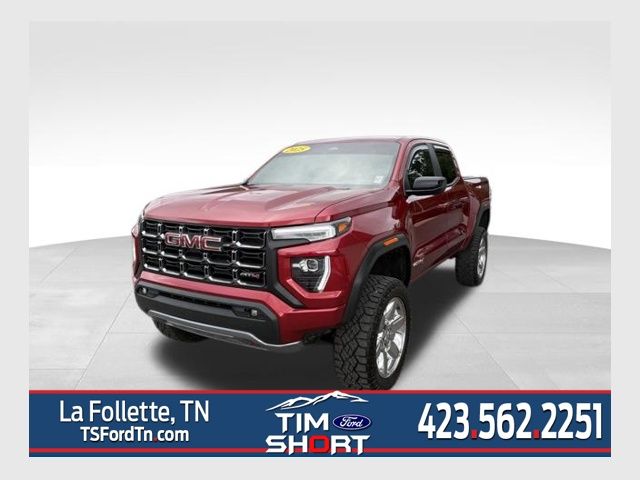 Volcanic Red Tintcoat 2025 GMC Canyon AT4 Crew Cab 4WD Pickup Truck Four-Wheel Drive 8-Speed Automatic