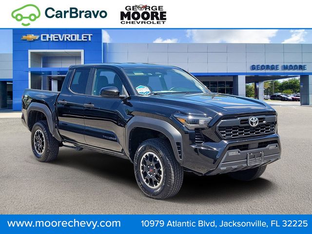 Black 2024 Toyota Tacoma TRD Off-Road Double Cab 4WD Pickup Truck Four-Wheel Drive 8-Speed Automatic
