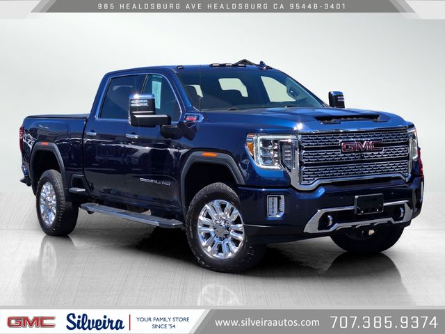 Pacific Blue Metallic 2023 GMC Sierra 3500HD Denali Crew Cab 4WD Pickup Truck Four-Wheel Drive Automatic