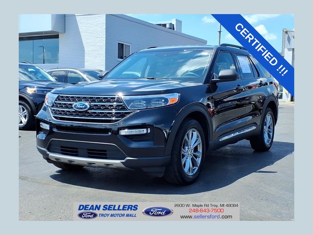 Black Metallic 2023 Ford Explorer SUV / Crossover All-Wheel Drive Automatic