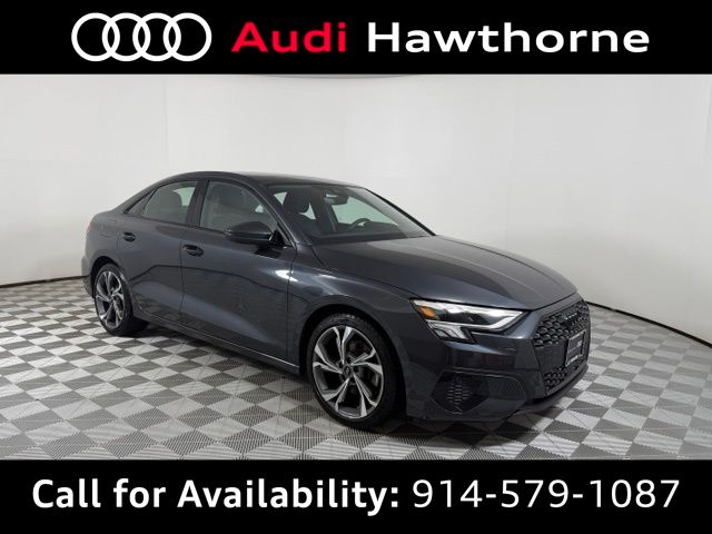 Manhattan Gray Metallic 2023 Audi A3 Sedan Front-Wheel Drive 7-Speed Automatic