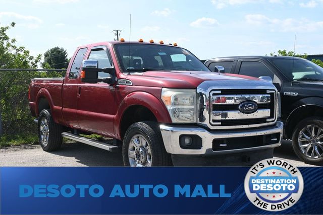 Red 2015 Ford F-350 Super Duty Lariat SuperCab 4WD Pickup Truck Four-Wheel Drive 6-Speed Automatic