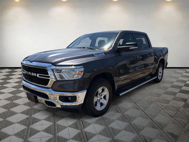 Gray (Granite Crystal Metallic Clearcoat) 2021 RAM 1500 Big Horn Crew Cab 4WD Pickup Truck Four-Wheel Drive 8-Speed Automatic