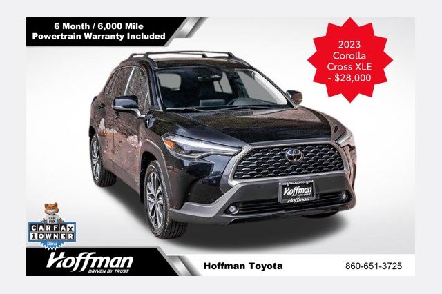 Jet Black 2023 Toyota Corolla Cross XLE AWD SUV / Crossover All-Wheel Drive Continuously Variable Transmission