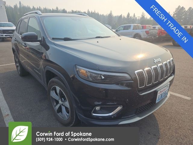Diamond Black Crystal Pearlcoat 2019 Jeep Cherokee SUV / Crossover Four-Wheel Drive 9-Speed Automatic