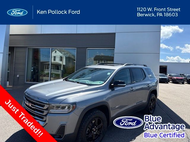 Gray (Satin Steel Metallic) 2022 GMC Acadia SUV / Crossover Four-Wheel Drive 9-Speed Automatic