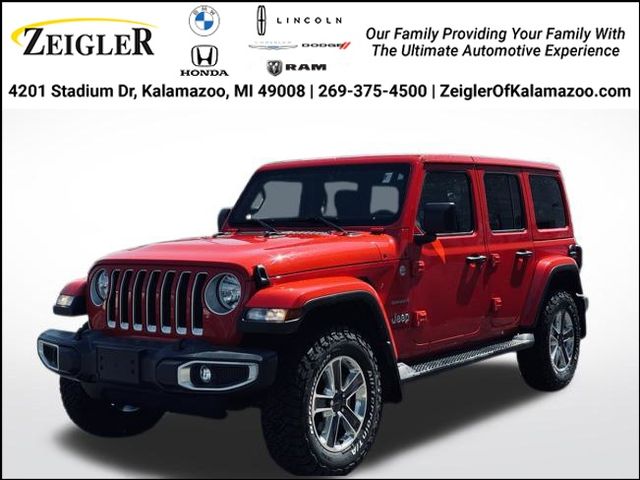 Firecracker Red Clearcoat 2021 Jeep Wrangler Unlimited Sahara 4WD SUV / Crossover Four-Wheel Drive 8-Speed Automatic