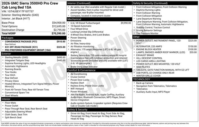 2026 GMC Sierra 3500HD Pro - Image 4