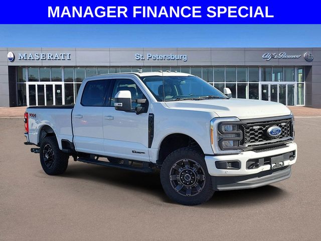 Star White Metallic Tri-Coat 2023 Ford F-350 Super Duty Pickup Truck Four-Wheel Drive Automatic