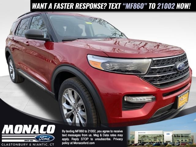 Red Metallic 2023 Ford Explorer SUV / Crossover All-Wheel Drive Automatic