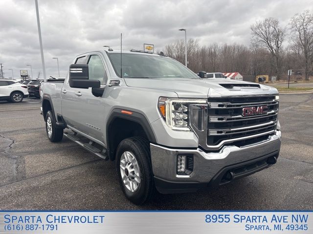 Quicksilver Metallic 2022 GMC Sierra 2500HD SLE Double Cab 4WD Pickup Truck Four-Wheel Drive 6-Speed Automatic