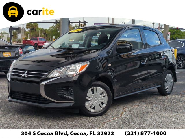 Black 2024 Mitsubishi Mirage ES FWD Hatchback Front-Wheel Drive Continuously Variable Transmission