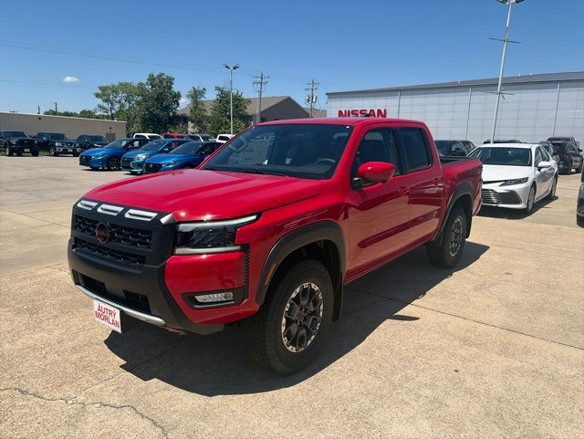 Red Alert 2026 Nissan Frontier PRO-4X Crew Cab 4WD Pickup Truck Four-Wheel Drive Automatic