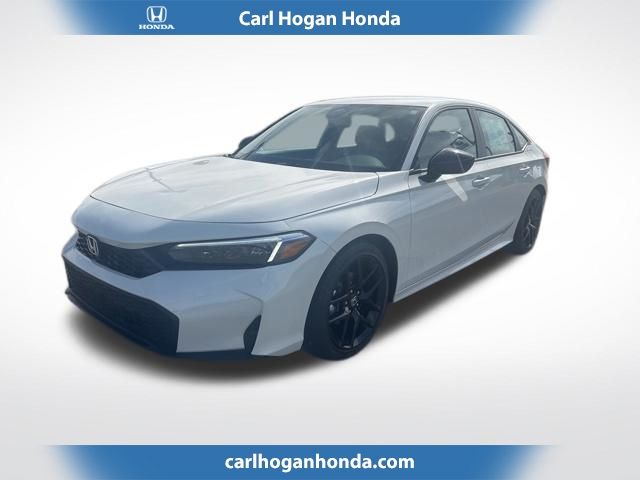 Platinum White Pearl 2026 Honda Civic Sport FWD Sedan Front-Wheel Drive Continuously Variable Transmission