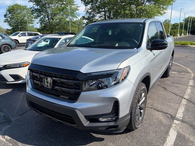 Solar Silver Metallic 2025 Honda Ridgeline Pickup Truck All-Wheel Drive 9-Speed Automatic