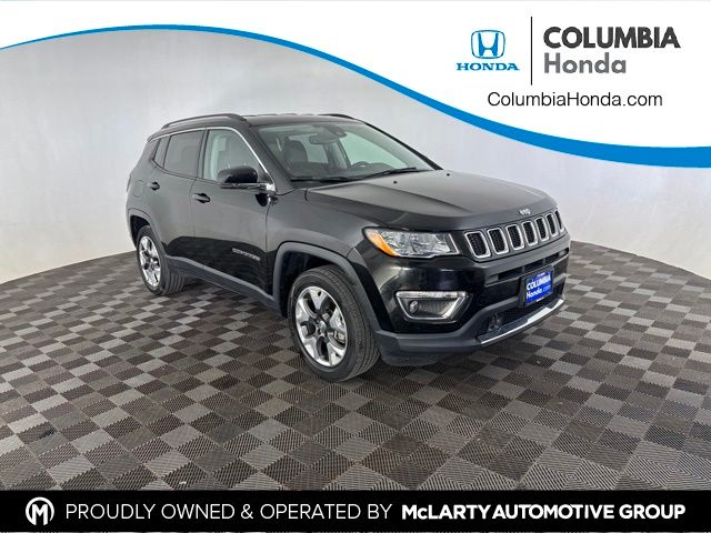 Diamond Black Crystal Pearlcoat 2021 Jeep Compass SUV / Crossover Four-Wheel Drive 9-Speed Automatic