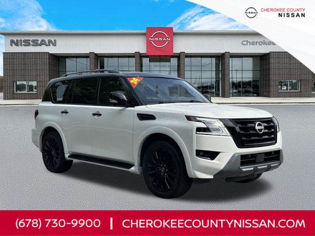 Aspen White Two Tone 2024 Nissan Armada Platinum 4WD SUV / Crossover Four-Wheel Drive 7-Speed Automatic