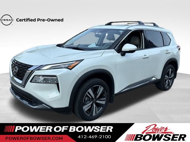 Pearl White Tricoat 2023 Nissan Rogue SUV / Crossover All-Wheel Drive Continuously Variable Transmission