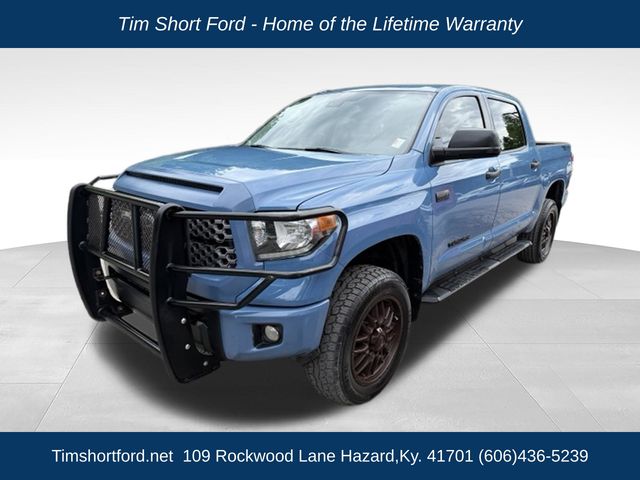 Blue 2019 Toyota Tundra Pickup Truck Four-Wheel Drive 6-Speed Automatic