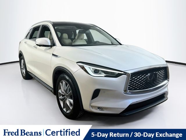 Majestic White 2019 INFINITI QX50 SUV / Crossover All-Wheel Drive Continuously Variable Transmission