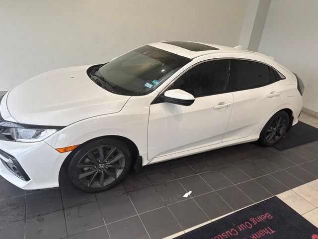 Platinum White 2021 Honda Civic Hatchback Hatchback Front-Wheel Drive Continuously Variable Transmission