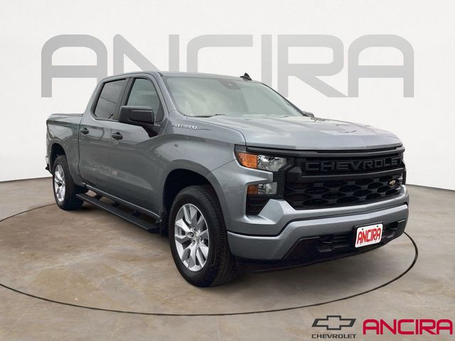 Sterling Gray Metallic 2023 Chevrolet Silverado 1500 Custom Crew Cab RWD Pickup Truck 4X2 8-Speed Automatic