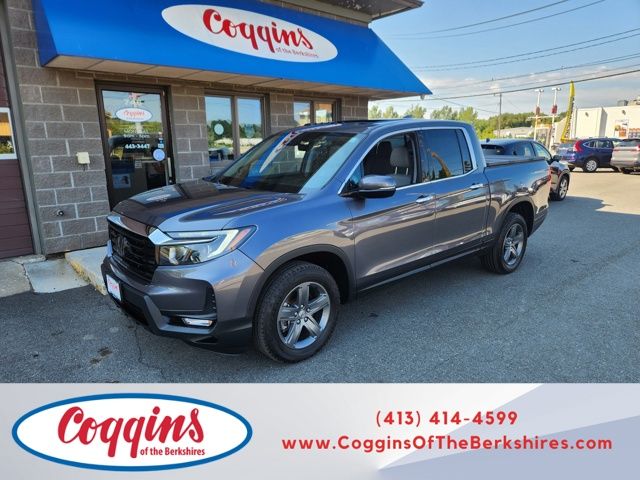 Gray (Modern Steel Metallic) 2022 Honda Ridgeline Pickup Truck All-Wheel Drive 9-Speed Automatic