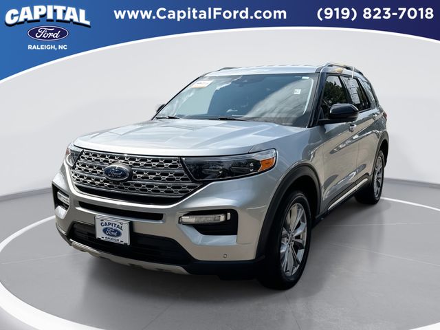 Iconic Silver Metallic 2023 Ford Explorer Limited AWD SUV / Crossover All-Wheel Drive Automatic