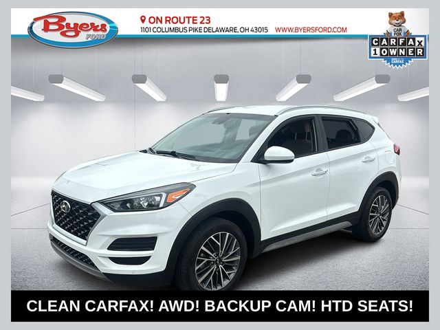 Dazzling White 2019 Hyundai Tucson SEL AWD SUV / Crossover All-Wheel Drive 6-Speed Automatic