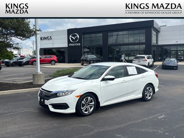 Taffeta White 2018 Honda Civic Sedan Front-Wheel Drive Continuously Variable Transmission