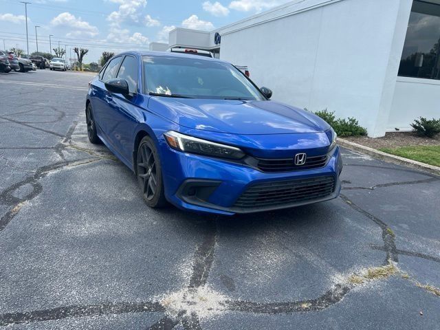 Boost Blue Pearl 2022 Honda Civic Sedan Front-Wheel Drive Continuously Variable Transmission