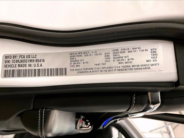 2021 Jeep Grand Cherokee L Overland White at South Hills CDJR